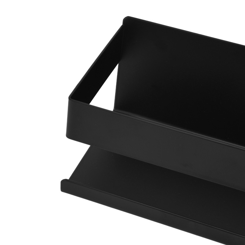 Single Tier Spice Rack 15kg Bearing Capacity Corrosion Resistant Black