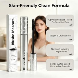 Blush Growth Serum Mascara, Blush Korean Mascara, olume & Length Without Clumping for Dramatic Moments