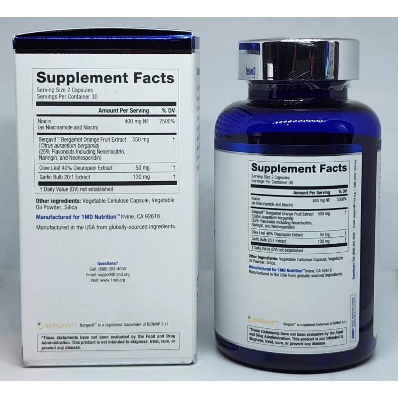 1MD CholestMD Promotes Cholesterol Health New Sealed 60 Capsules Exp.