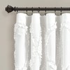 Lush Decor Single Window Curtain Panel White 95 by 54-inch