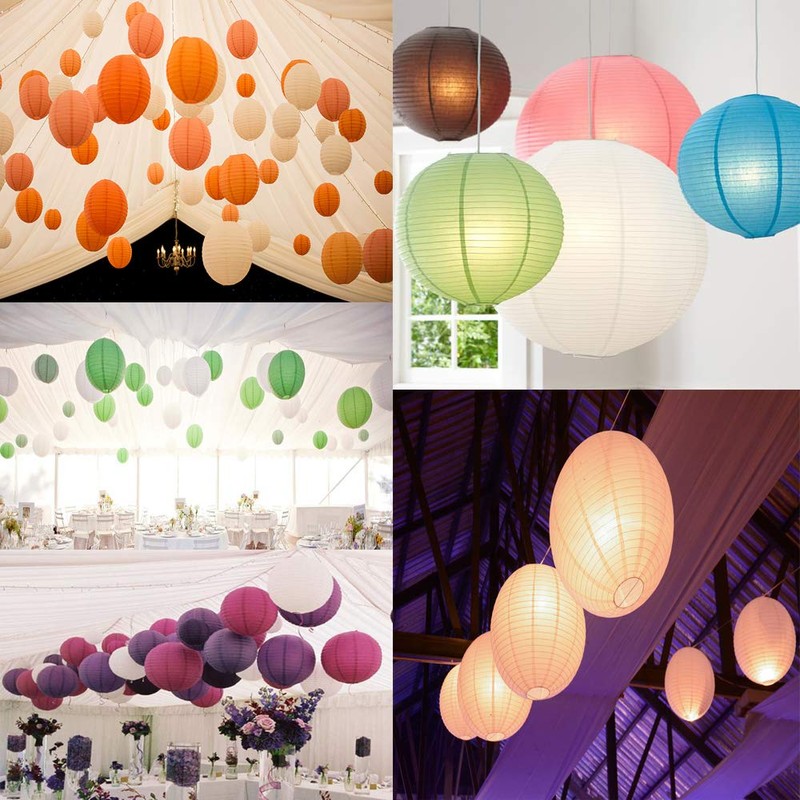 5 Pack Tissue Paper Round Lanterns LampShade Lamp Shade Wedding