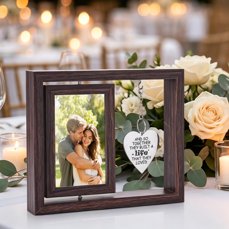 Wedding Gifts for Couples 2026, Rotating Wedding Photo Frame