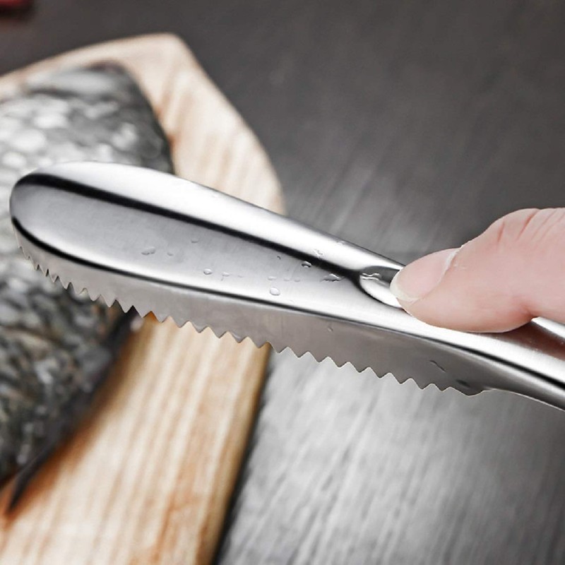 Fish Scaler Brush Fish Scaler Remover with Stainless Steel Sawtooth