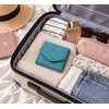 Foldable Jewelry Organizer for Travel – Blue Green Peach Skin