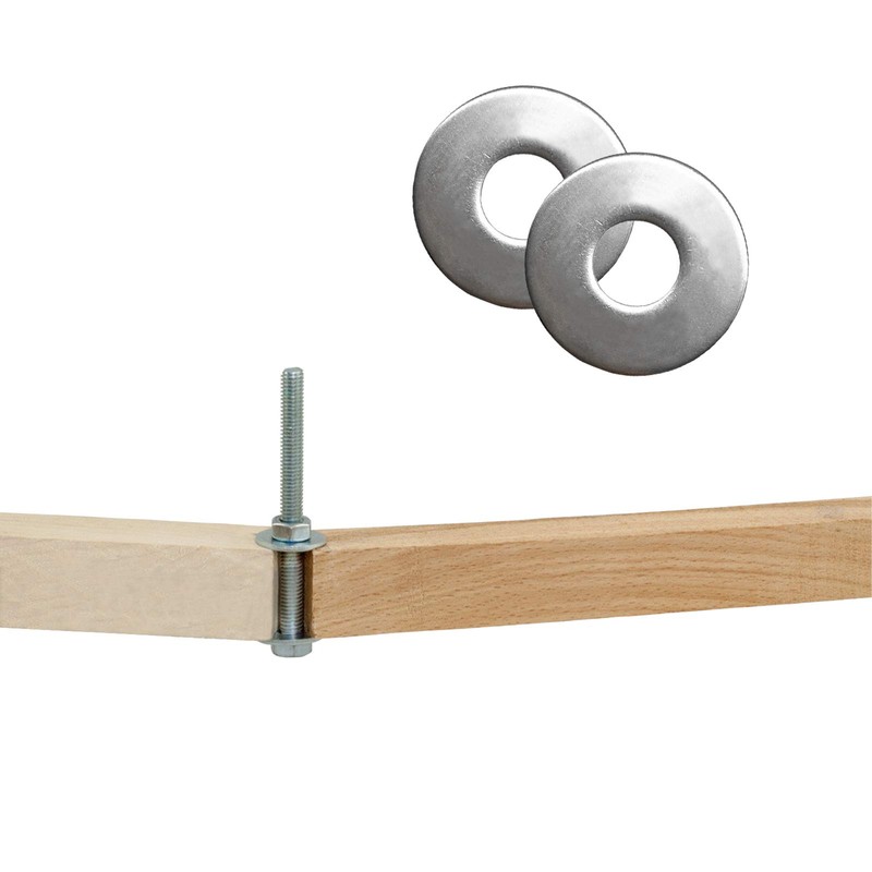 3/8" x 1" OD Stainless Fender Flat Washer 50 Pcs,1"