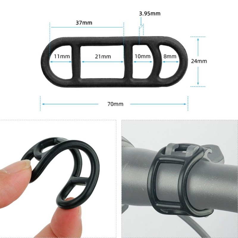 Set of 5 Bicycle Light Mount Belt Holder for Cycling