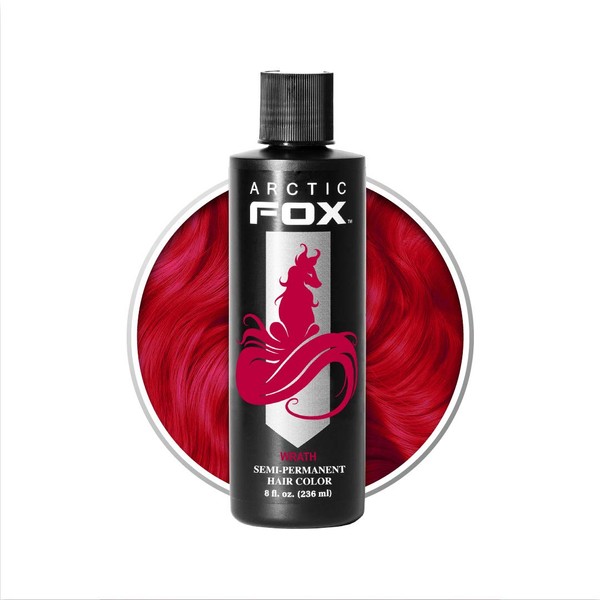 ARCTIC FOX Vegan and Cruelty-Free Semi-Permanent Hair Color Dye (8 Fl Oz, WRATH)