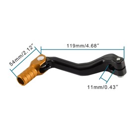 GOOFIT Black and Golden Aluminium Alloy Gear Lever Gear Lever Pedal Folding Lever Replacement for CB250 Motocross Bike ATV Dirt PitBike