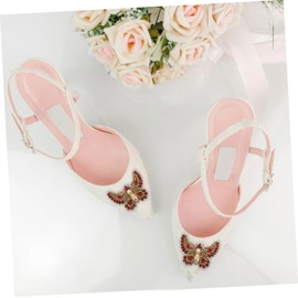 DOITOOL Butterfly Shape Iron Patch for DIY Clothing Red Rhinestone Shoe Flower Decoration Applique Skin Friendly Durable Craft Material for Home Tailor Shops and More