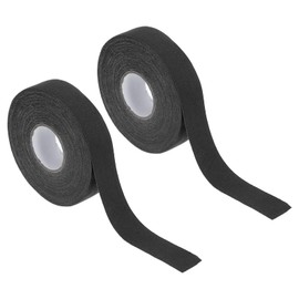 PATIKIL Hockey Tape 1" X 27 Yards 2 Pack Multi-Purpose Grip Protector for Hockey Stick Blade Baseball Bat Black