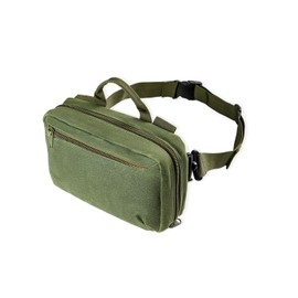 Sayram SS1 EDC Sling Bag, EDC Crossbody Bag Backpack Made of Waxed Canvas, Tactical Shoulder Bag Bum Bag Men, EDC Shoulder Bag for Travel and Hiking, Waxed Green, EDC Sling Bag