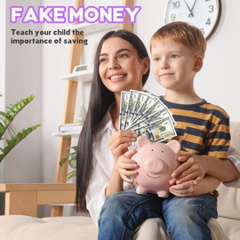 Pack of 120 Prop Money, 100 Dollar Notes, Fake Money, Play Money Children, Fake Money Notes for Celebrations, Film Prop Coins, Prop Money, Play Money Dollar, Play Money for Children Shop