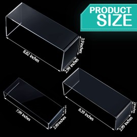 27 Pcs Acrylic Display Riser Large Acrylic Risers for Display Acrylic Clear Risers Collectibles Display Riser Rectangle Acrylic Display Stands Display Stand Shelf for Show Figures Cupcake Jewelry