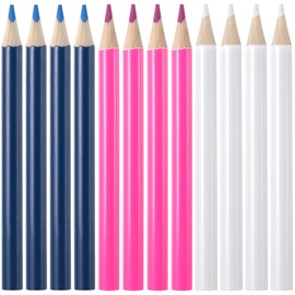 PAGOW 12 Pcs Sewing Pencil for Fabric, Sewing Fabric Marking Pencils, Washable Fabric Tailor Markers for Sewing Dressmaker Craft (3 Colors)