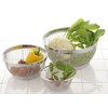 Yoshikawa SH6999 Mizulead II Colander, 3-piece Set, Silver, 5.9, 7.5,