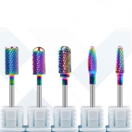 화의시대18 09FARM Nail Drill Bits Tungsten Rainbow 5PCS Set