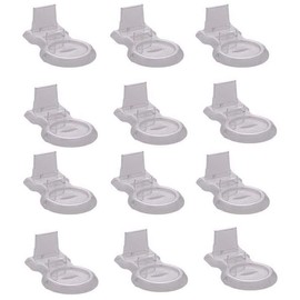 ROORUZ 12 Pcs Tea Cup and Display Stand Teacup Holder Rack China Taiwan Made （Clear Color）