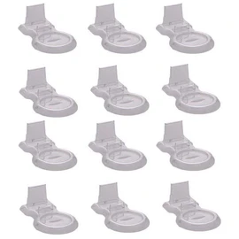 ROORUZ 12 Pcs Tea Cup and Display Stand Teacup Holder Rack China Taiwan Made （Clear Color）