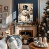 Christmas Canvas Wall Art Decor - Charming Snowman with Black