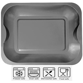 Premium Non-Stick Roasting Pan Set for Effortless Cooking and Easy Cleanup - Perfect for Roasting, Baking, and Broiling - Oven and Dishwasher Safe. 36x28x4.5cm (1 Non-Stick PAN)
