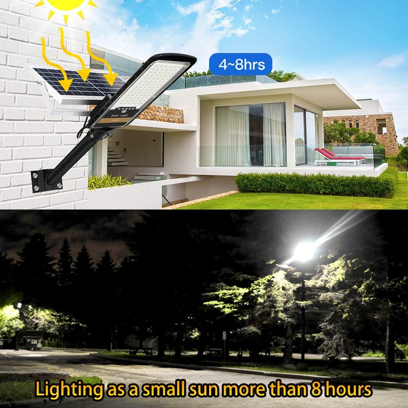 RuoKid Solar Street Lights Outdoor Lamp, 16000lm IP67 Waterproof Light