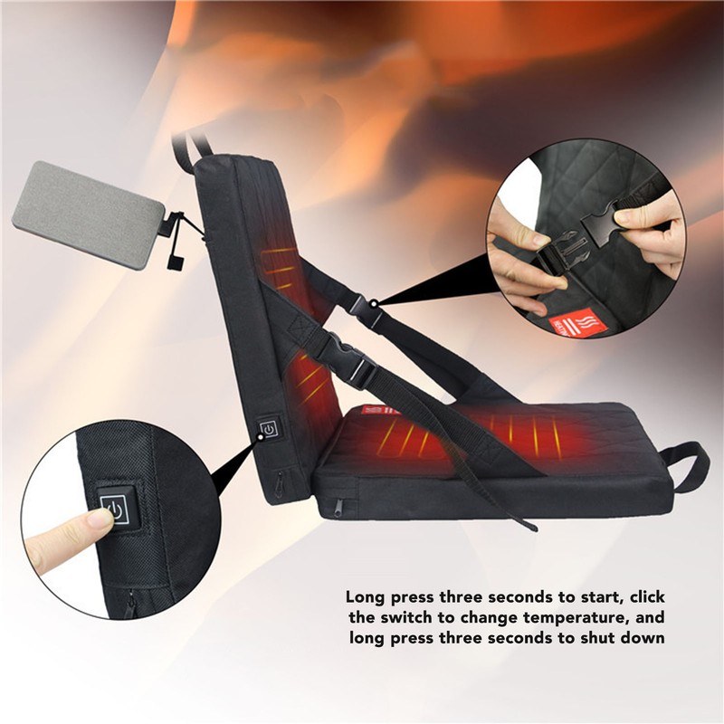 Portable Heating Pad Heated Stadium Cushion for Office Outdoor Camping