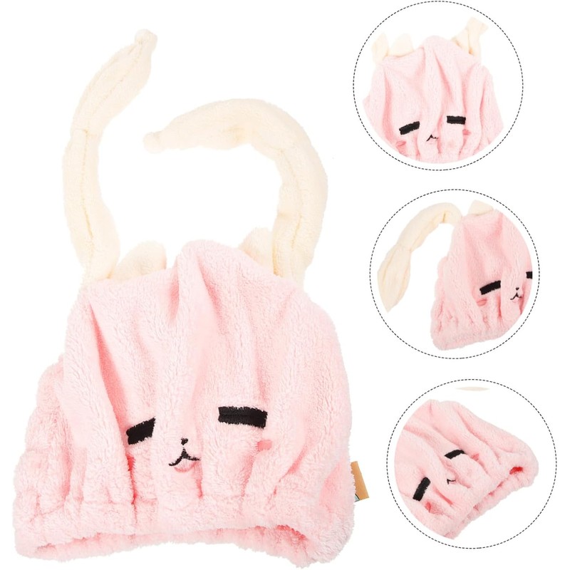 PACKOVE Toalla de Microfibra para Secado Rápido de Cabello Gorro