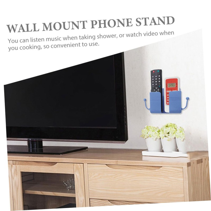 TEHAUX 3pcs Tv Remote Holder Wall Mount Phone Holder Bed