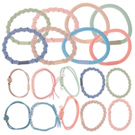 Minkissy 20pcs Thick Scrunchie Pearl Hair Accessories Hair Band Spiral Ties Ties for Women Girls Pearl Scrunchies for Ponytail