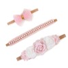 NUWAJP Baby Girl Headbands and Bows, 3 Pcs Soft Flower