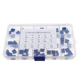 OTOTEC 75Pcs15 Werte Multi Turn Variabler Widerstand Potentiometer Trimmer Sortiment Kit 50R-2M Ohm 500-205 3926W Top Einstellbarer Widerstand