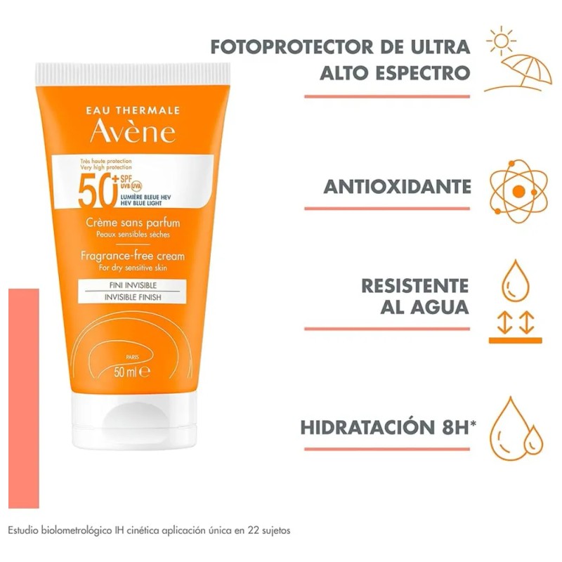 Avene Protector Sola 8 Horas De Hidratación Invisible 50ml