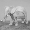 Juliana Marble Effect Elephant Figurine - 18 x 28.5 x