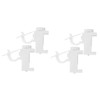 STOBAZA 4 Pcs Curtain Rod Brackets White No Drill Easy