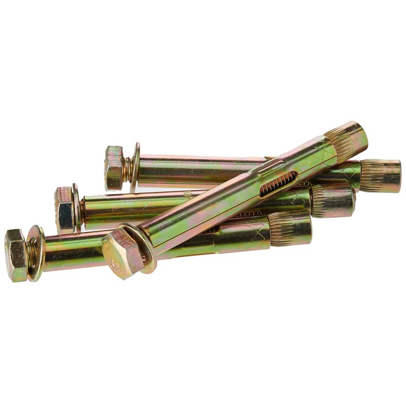 Merriway BH02862 (4 Pcs) Hex Bolt Sleeve Concrete Anchor, M8