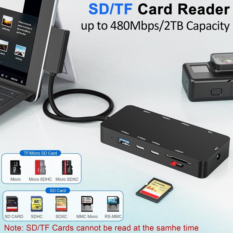 10 in 1 New Surface Dock, Triple Displays VGA +
