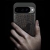 Carveit Wood Case for Pixel 10, (The Haloed Crow) Blackwood