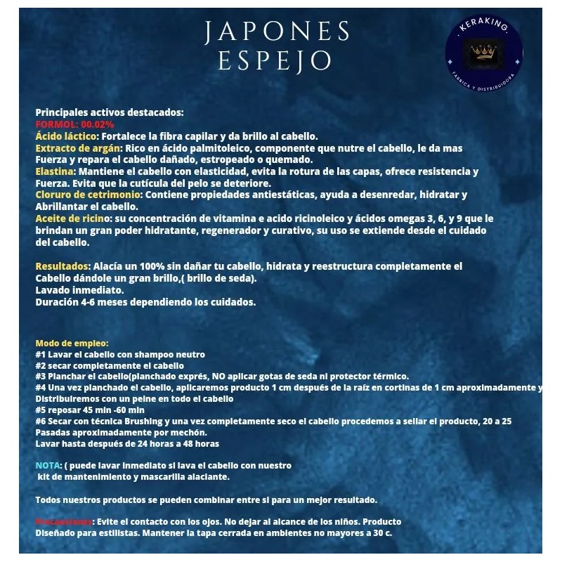 Keraking Keratina Japonesa Espejo Keraking