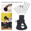Rotary Multi Tool Cutting Guide Attachment Kit HSS Router Drill