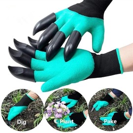 Gloves, with Claws Waterproof Safe Garden Gloves, for Digging, Pruning and Planting Puncture Resistant