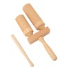 Chinese Bangzi Wooden Cylinder Clapper Treble Bass Percussion Musical Instruments