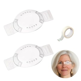 Eye Shield,Clear Plastic Eye Patch for Cataract Lasik Recovery,2 Pcs Post Surgery Recovery Eye Patch with Breathing Hole,Self-Adhesive Medical Eye Protection with 1 Roll Medical Tape for Adults&kids