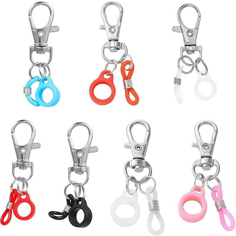 JooBsosoペンホルダー ストラップ （7個入） 調整可能 軽量 コンパクト首掛け式 ボールペンストラップ 落下防止鉛筆ホルダー シリコーンペン ホルダー