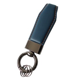 MKMC Keychain Key Ring, Leather Material, Suitable for Men and Women, Car Keys, Smart Keys, House, Bicycle, Motorcycle Keys Compatible, blue, Free size