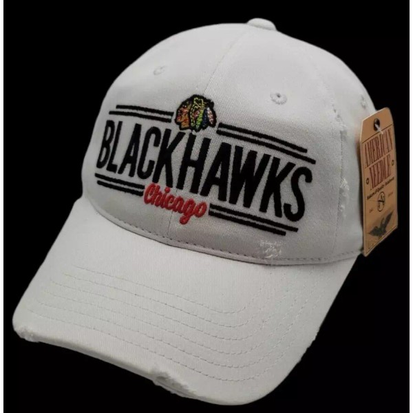 American Needle Chicago Blackhawks White Snapback Hat