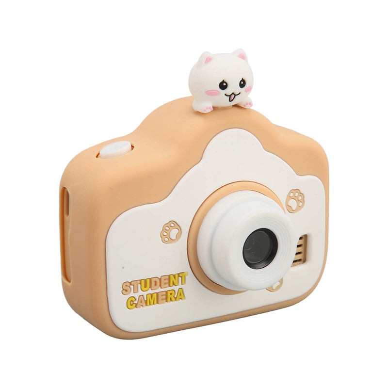 Kids Digital Camera Khaki 40MP HD Dual Camera Children's Cartoon