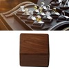 Wooden Ring Box Retro Elegant Square Engagement Ring Box with
