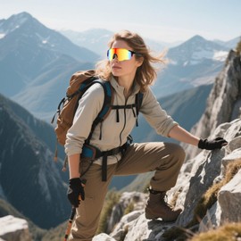 Photochromic Sunglasses, UV Protection Sunglasses, Lightweight Frame Eyewear for Men Women Sports Running Hiking Mountain Driving Daily Use