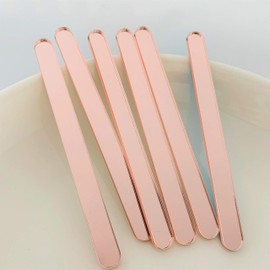 Set of 30 Reusable Acrylic Cakesicle Sticks, Gold Mirror Popsicle Sticks for Party Favors (Rose Gold Mirror)