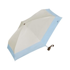 【2024】Wpc. 801-16423-102-EC Folding Parasol, Women's, Light Gray x Saxophone (Limited), 100% Light Blocking, 100% UV Protection, UPF50+, For Both Sunny and Rainy Weather, 18.5 inches (47 cm), Compact